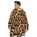 Jaguar Fur Pattern Print Hoodie Blanket