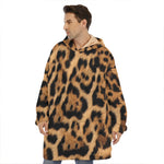 Jaguar Fur Pattern Print Hoodie Blanket