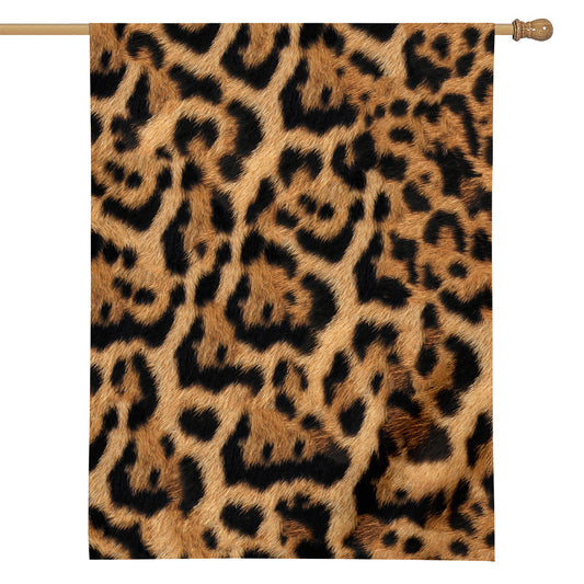 Jaguar Fur Pattern Print House Flag