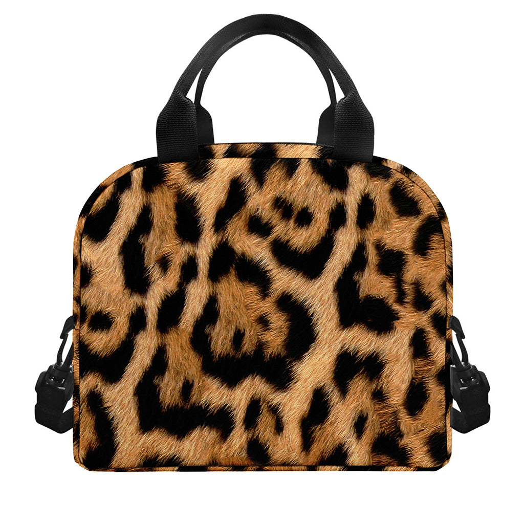 Jaguar Fur Pattern Print Insulated Lunch Bag