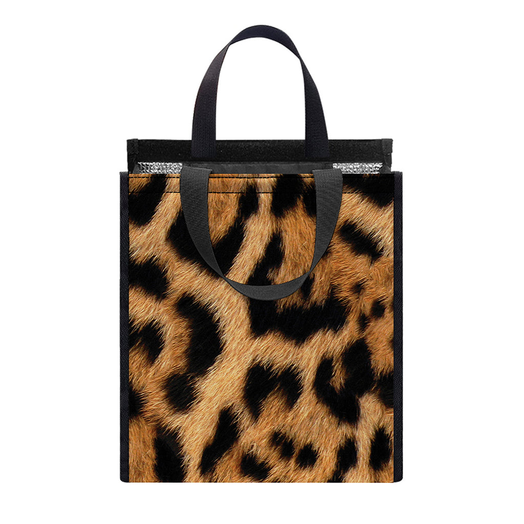Jaguar Fur Pattern Print Insulated Lunch Tote