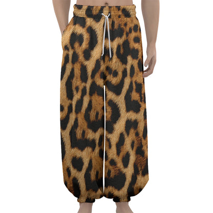 Jaguar Fur Pattern Print Lantern Pants