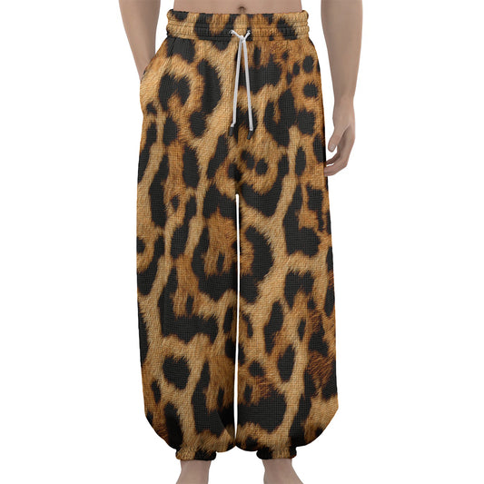 Jaguar Fur Pattern Print Lantern Pants