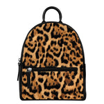 Jaguar Fur Pattern Print Leather Backpack
