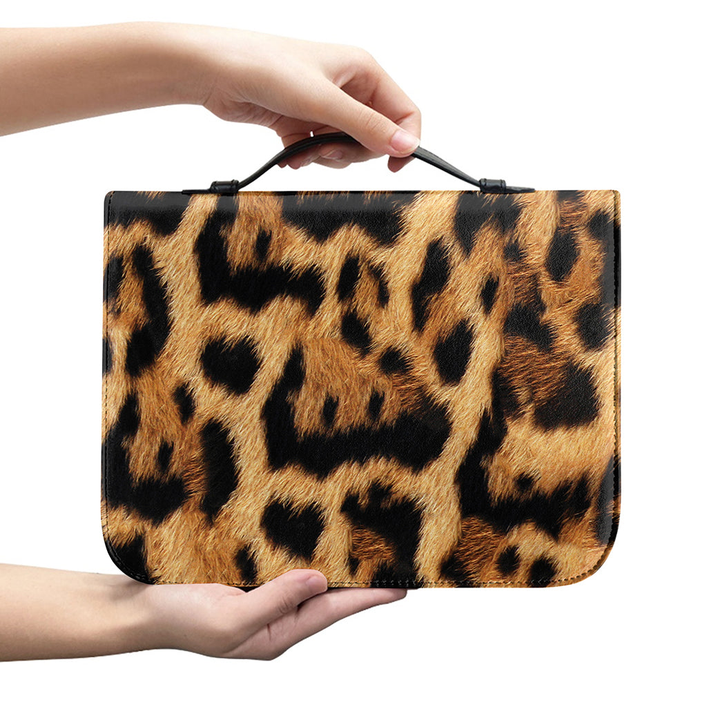 Jaguar Fur Pattern Print Leather Bible Cover