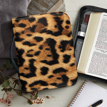 Jaguar Fur Pattern Print Leather Bible Cover