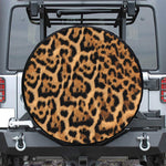 Jaguar Fur Pattern Print Leather Spare Tire Cover