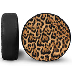 Jaguar Fur Pattern Print Leather Spare Tire Cover