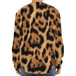 Jaguar Fur Pattern Print Long Sleeve Baseball Jersey