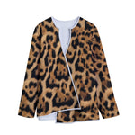 Jaguar Fur Pattern Print Long Sleeve Short Coat