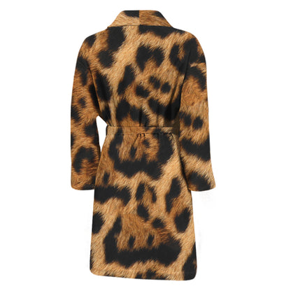 Jaguar Fur Pattern Print Men's Bathrobe