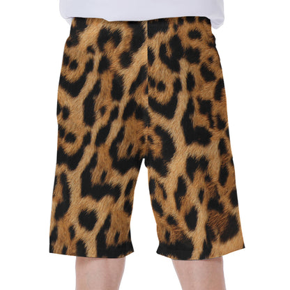 Jaguar Fur Pattern Print Men's Beach Shorts