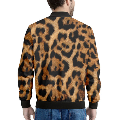 Jaguar Fur Pattern Print Men's Bomber Jacket