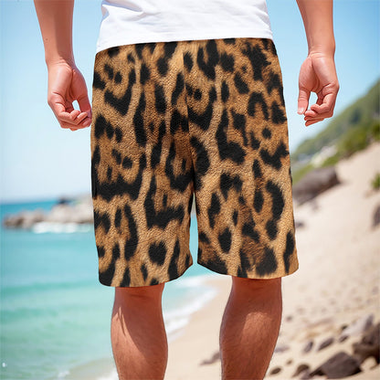 Jaguar Fur Pattern Print Men's Cargo Shorts