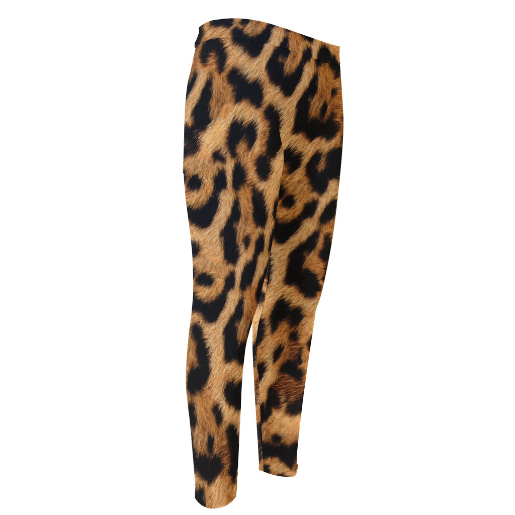 Jaguar Fur Pattern Print Men's Compression Pants