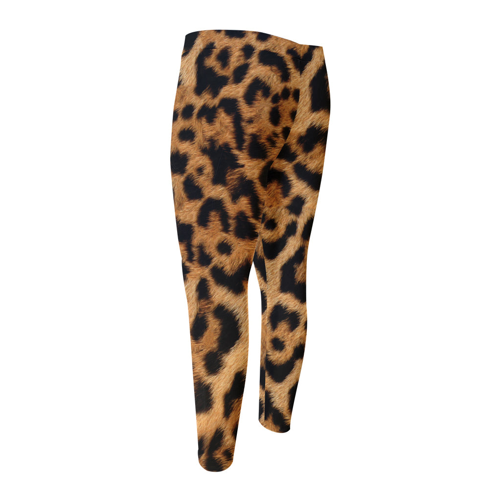 Jaguar Fur Pattern Print Men's Compression Pants