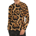 Jaguar Fur Pattern Print Men's Long Sleeve Rash Guard