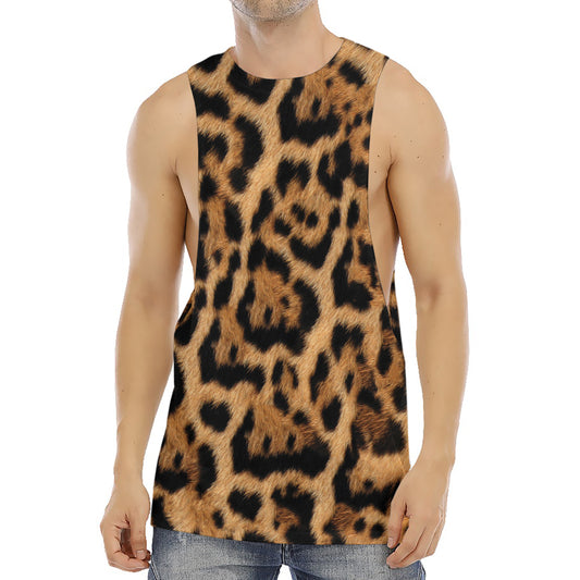 Jaguar Fur Pattern Print Men's Muscle Tank Top