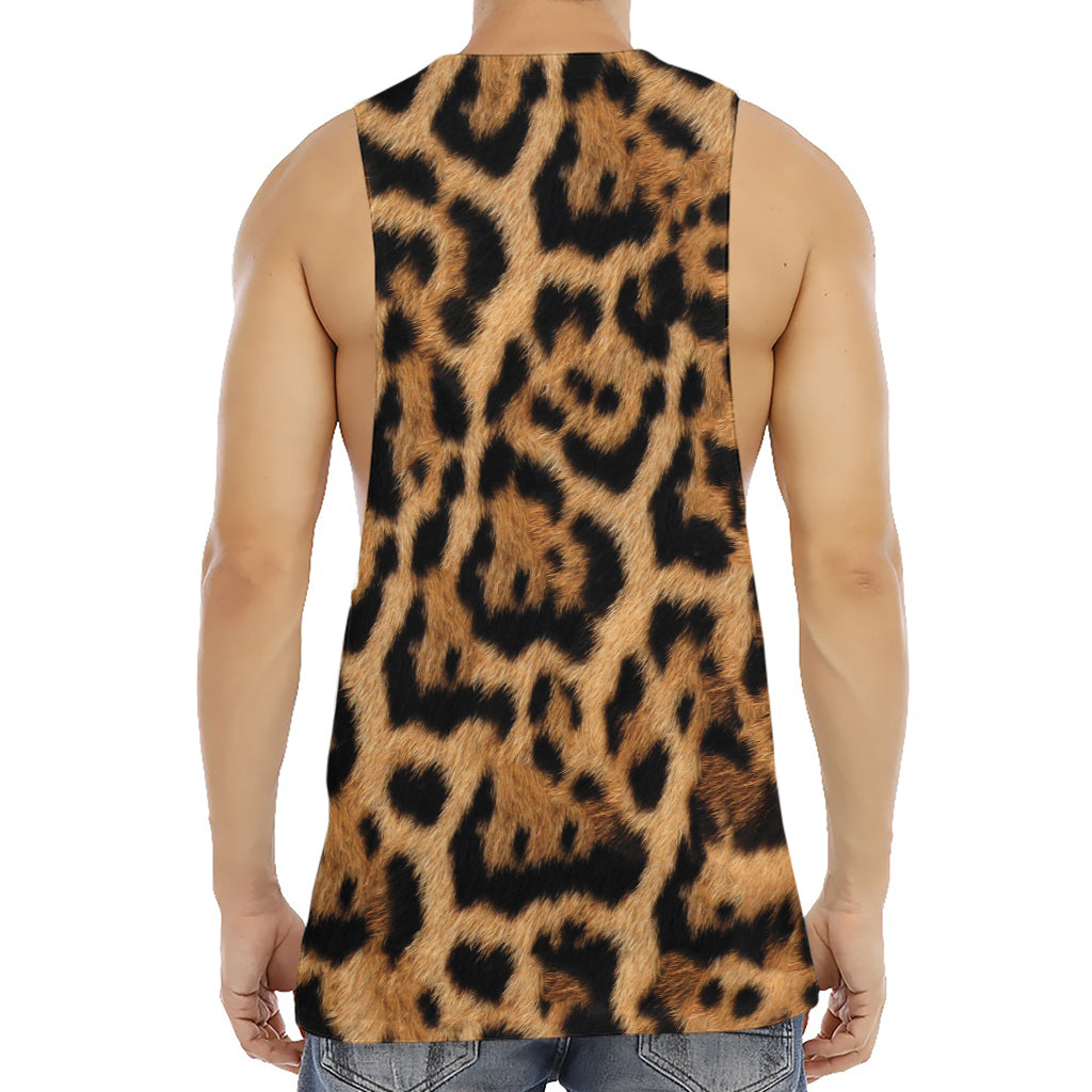 Jaguar Fur Pattern Print Men's Muscle Tank Top