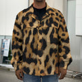 Jaguar Fur Pattern Print Men's Shirt Jacket