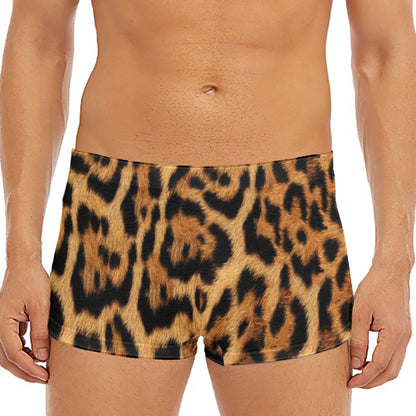 Jaguar Fur Pattern Print Men's Short Boxer Briefs