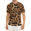 Jaguar Fur Pattern Print Men's Short Sleeve Rash Guard