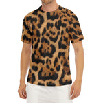 Jaguar Fur Pattern Print Men's Short Sleeve Rash Guard