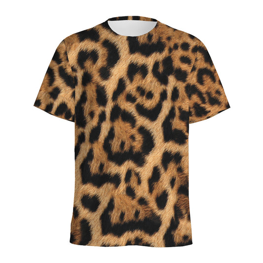Jaguar Fur Pattern Print Men's Sports T-Shirt