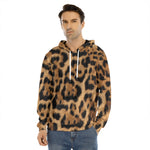 Jaguar Fur Pattern Print Men's Velvet Pullover Hoodie