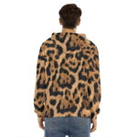 Jaguar Fur Pattern Print Men's Velvet Pullover Hoodie