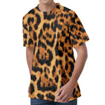 Jaguar Fur Pattern Print Men's Velvet T-Shirt