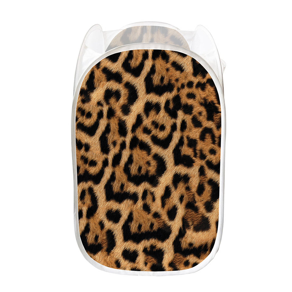 Jaguar Fur Pattern Print Mesh Laundry Hamper