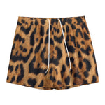 Jaguar Fur Pattern Print Mesh Shorts