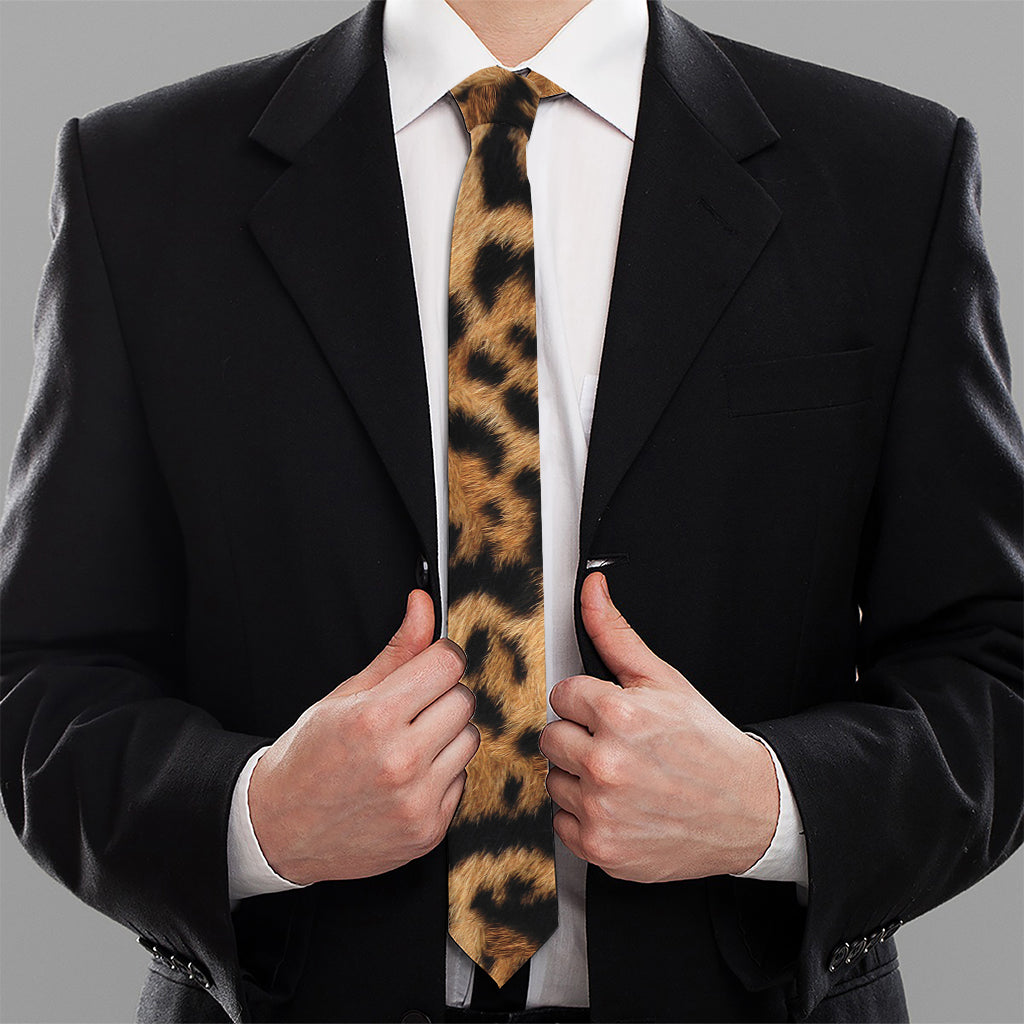 Jaguar Fur Pattern Print Necktie