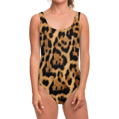 Jaguar Fur Pattern Print One Piece Swimsuit