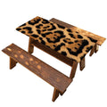 Jaguar Fur Pattern Print Picnic Table Cover