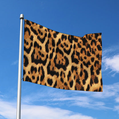 Jaguar Fur Pattern Print Polyester Flag