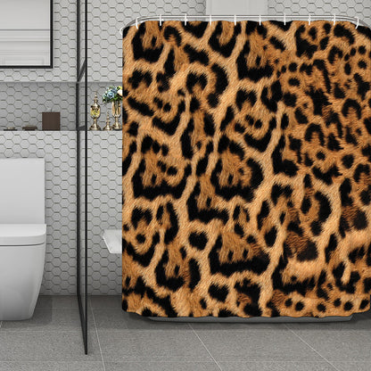 Jaguar Fur Pattern Print Polyester Shower Curtain