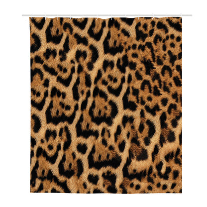 Jaguar Fur Pattern Print Polyester Shower Curtain