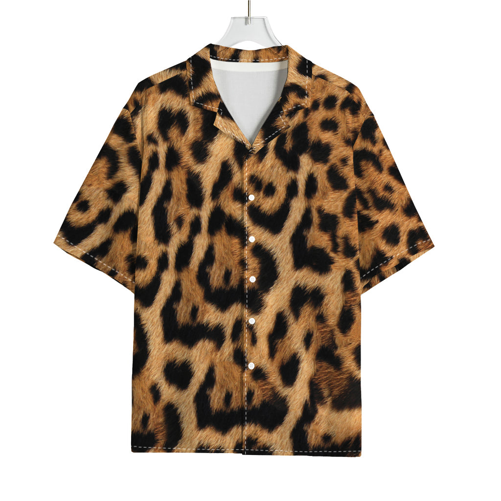Jaguar Fur Pattern Print Rayon Hawaiian Shirt
