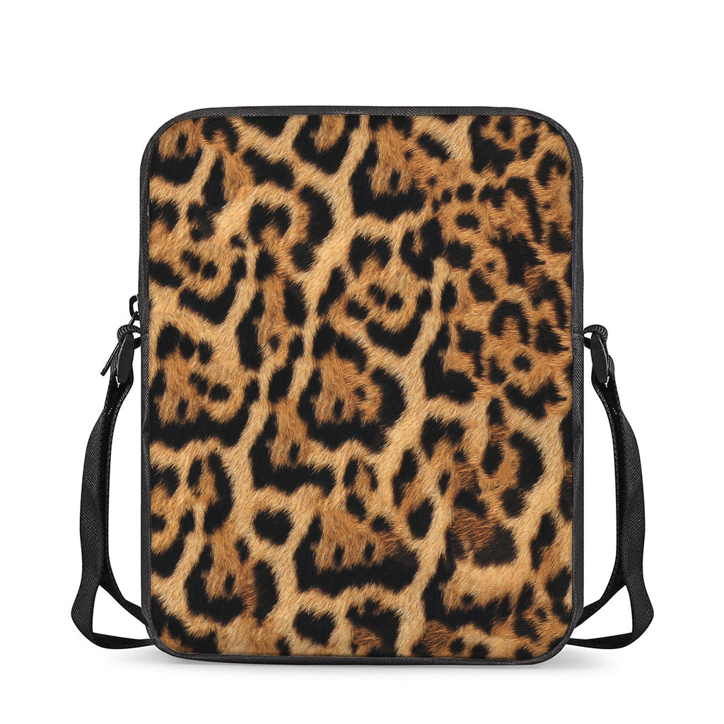Jaguar Fur Pattern Print Rectangular Crossbody Bag