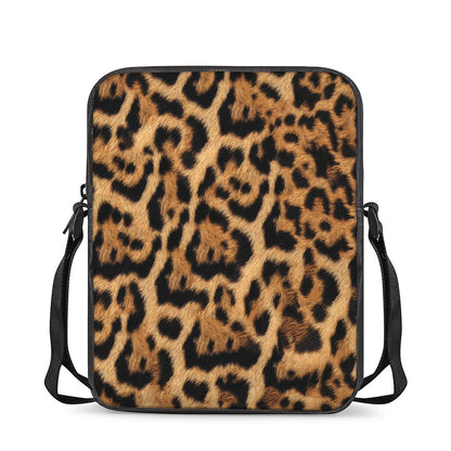 Jaguar Fur Pattern Print Rectangular Crossbody Bag