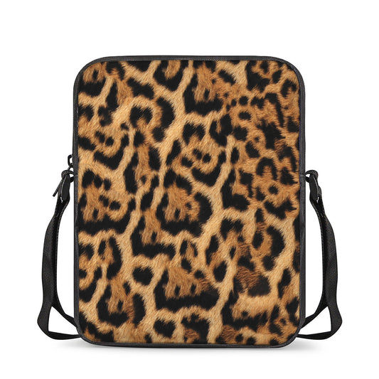 Jaguar Fur Pattern Print Rectangular Crossbody Bag