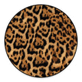 Jaguar Fur Pattern Print Round Floor Mat
