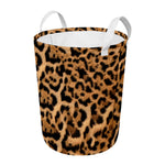 Jaguar Fur Pattern Print Round Laundry Basket
