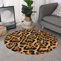Jaguar Fur Pattern Print Round Rug