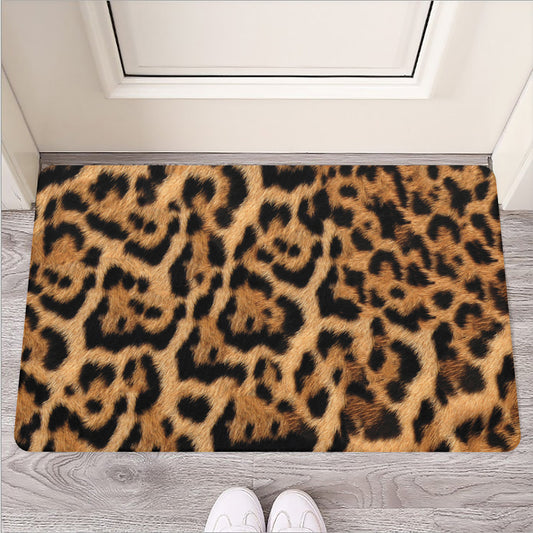 Jaguar Fur Pattern Print Rubber Doormat