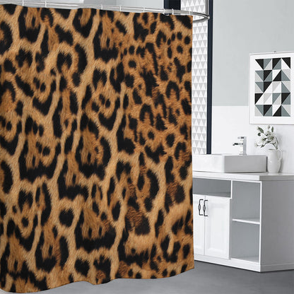 Jaguar Fur Pattern Print Shower Curtain