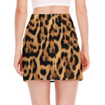 Jaguar Fur Pattern Print Side Slit Mini Skirt