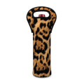 Jaguar Fur Pattern Print Single Neoprene Wine Tote